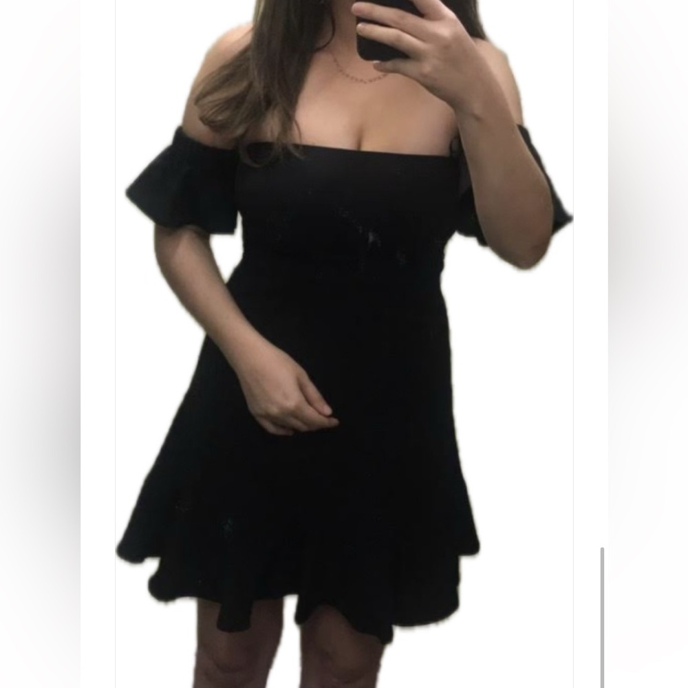 Likely Strapless Off Shoulder Black Dress. Size 6. Revolve